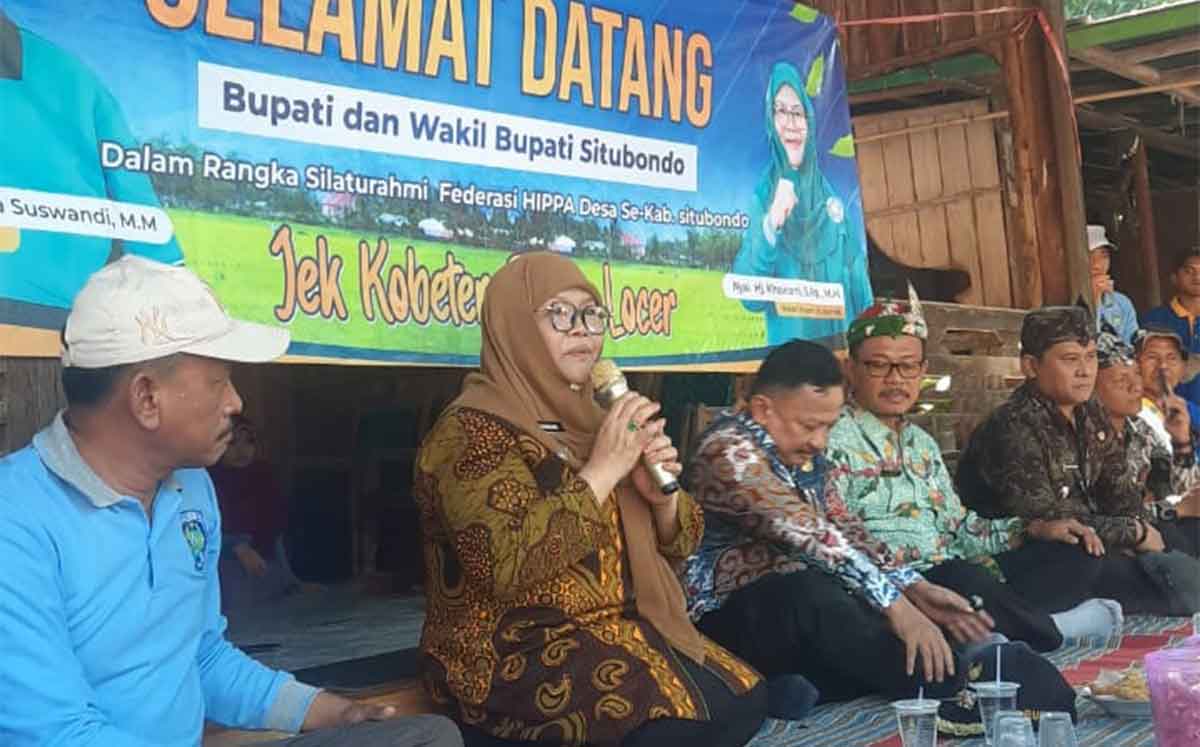 Bupati Situbondo, Karna Suswandi, dan wakilnya, Khoirani, beserta sejumlah pejabat terkait dalam silaturahmi Hippa.