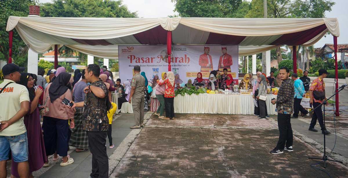 Pasar murah yang digelar Pemkot Pasuruan.