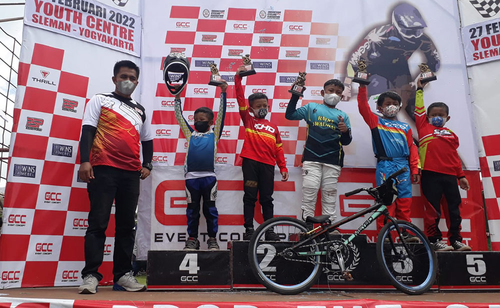 Empat atlet ISSI kota Batu borong medali di event GCC BMX Championship 2022 Sleman Yogyakarta.