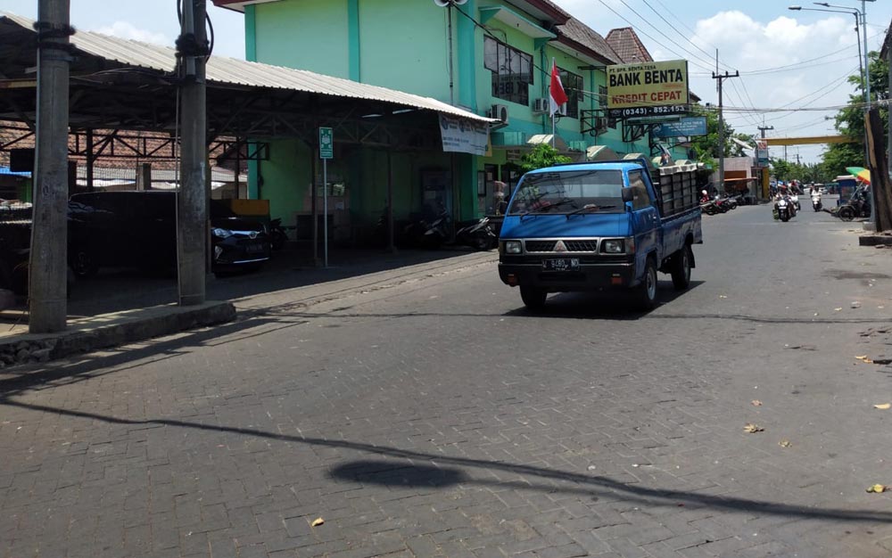 Lokasi dugaan kasus perampasan satu unit truk, Pasar Porong, Sidoarjo.