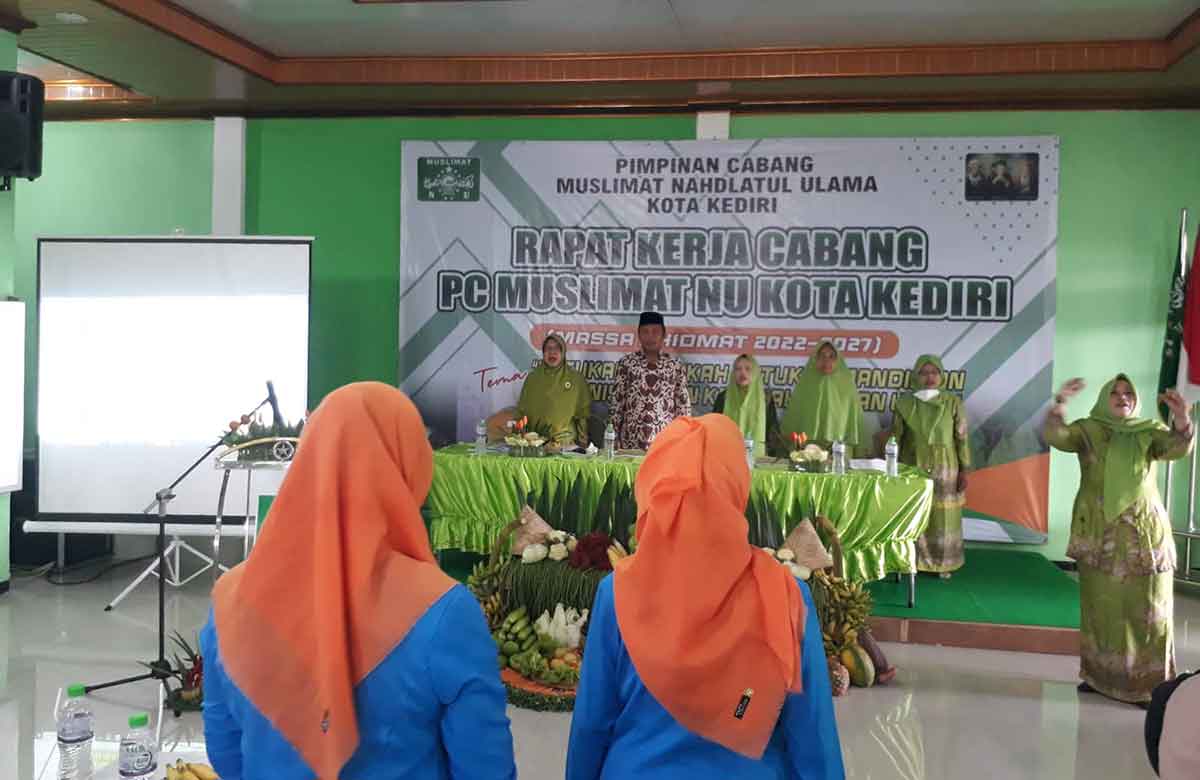Suasana rapat kerja cabang PC Muslimat NU Kota Kediri. Foto: Ist