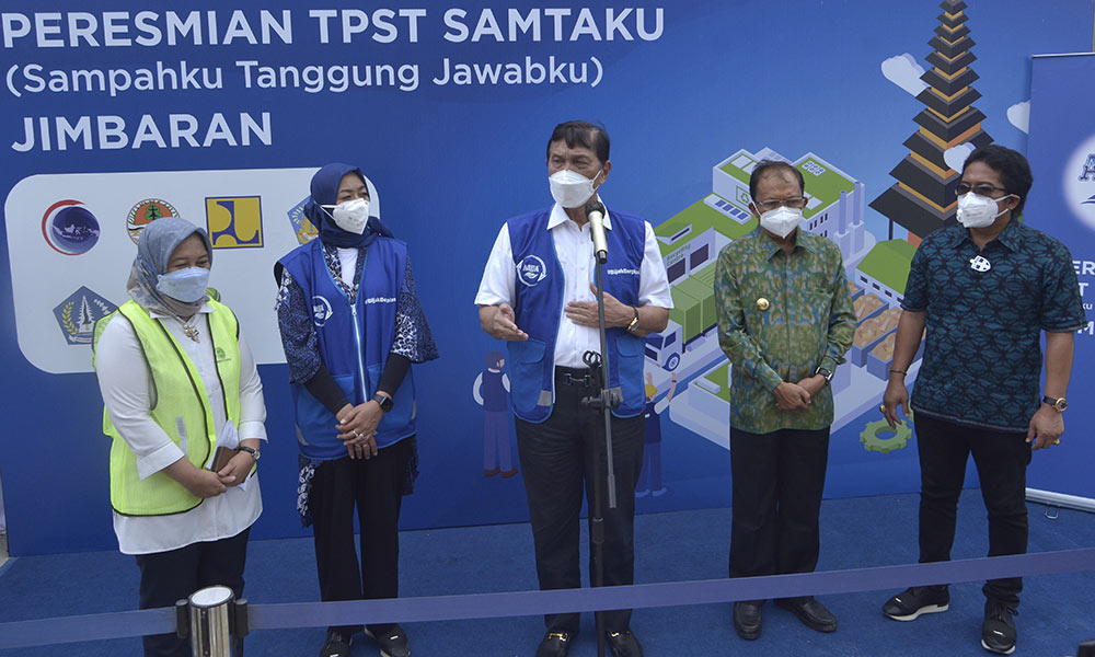 Peresmian Tempat Pengolahan Sampah Terpadu (TPST) Sampahku Tanggung Jawabku (Samtaku) yang berlokasi di Jimbaran.