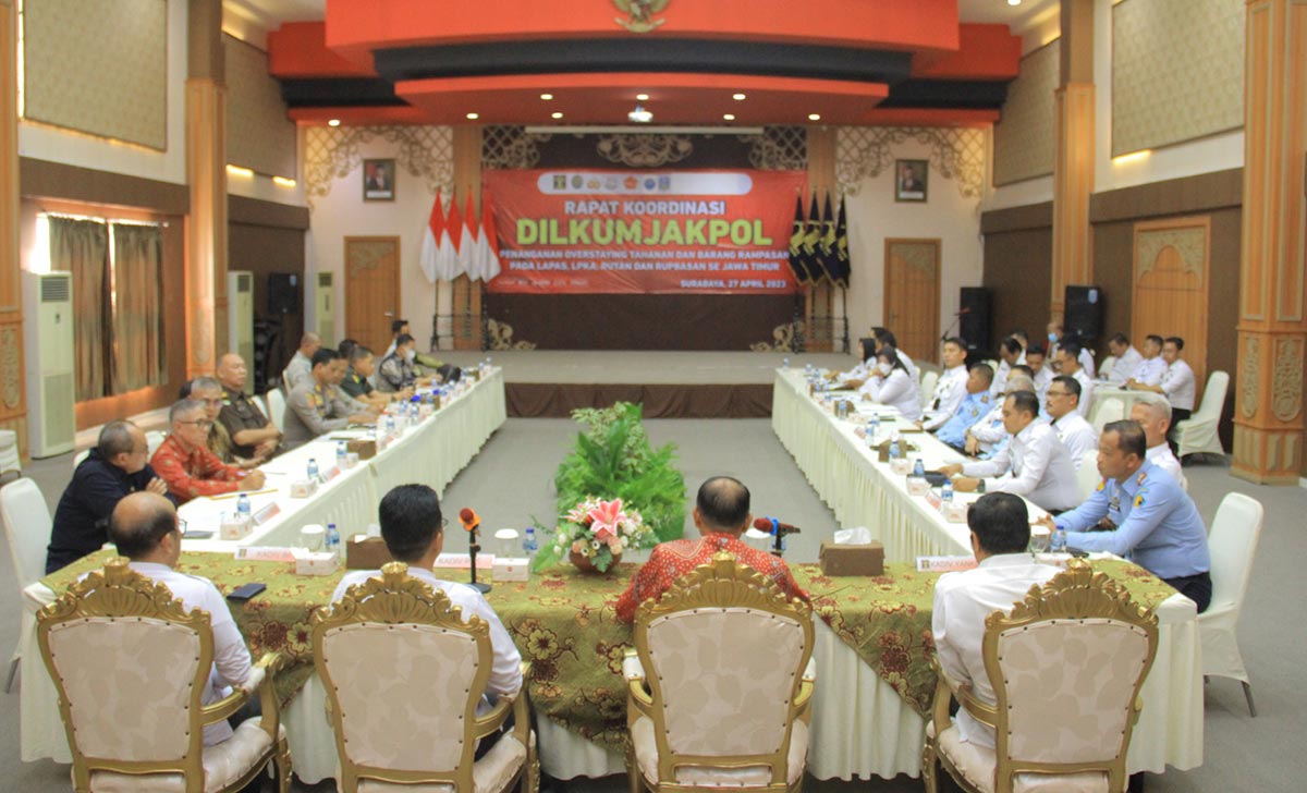 Kemenkumham Jatim Gelar Forum Dilkumjakpol Plus untuk Selesaikan Masalah Overstaying Tahanan