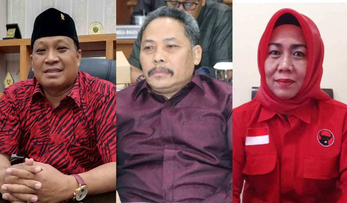 Kolase foto calon Ketua DPC PDIP Gresik yang menempati urutan 3 besar. Foto: Ist