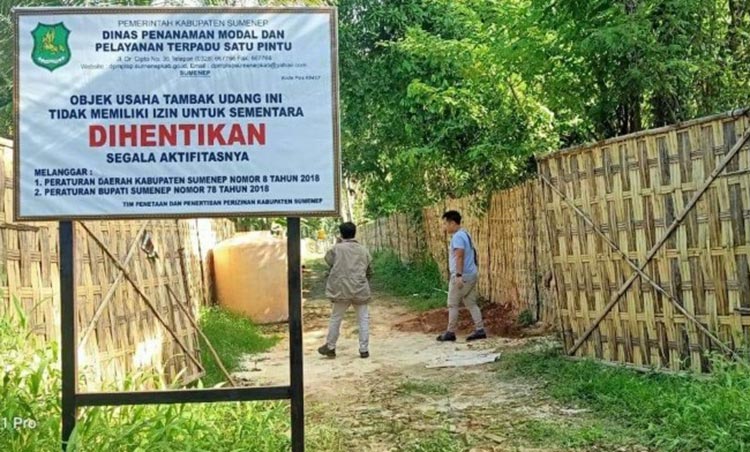 Lahan seluas 2 hektare yang ditutup Satpol PP.