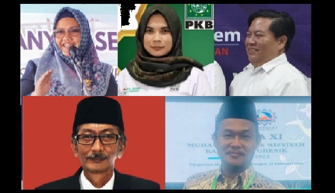 Dari atas, kiri ke kanan, Aminatun Habibah, Ufiq, Triputro, Markasim, serta Muhammad Thoha Mahsun. Foto: Ist.
