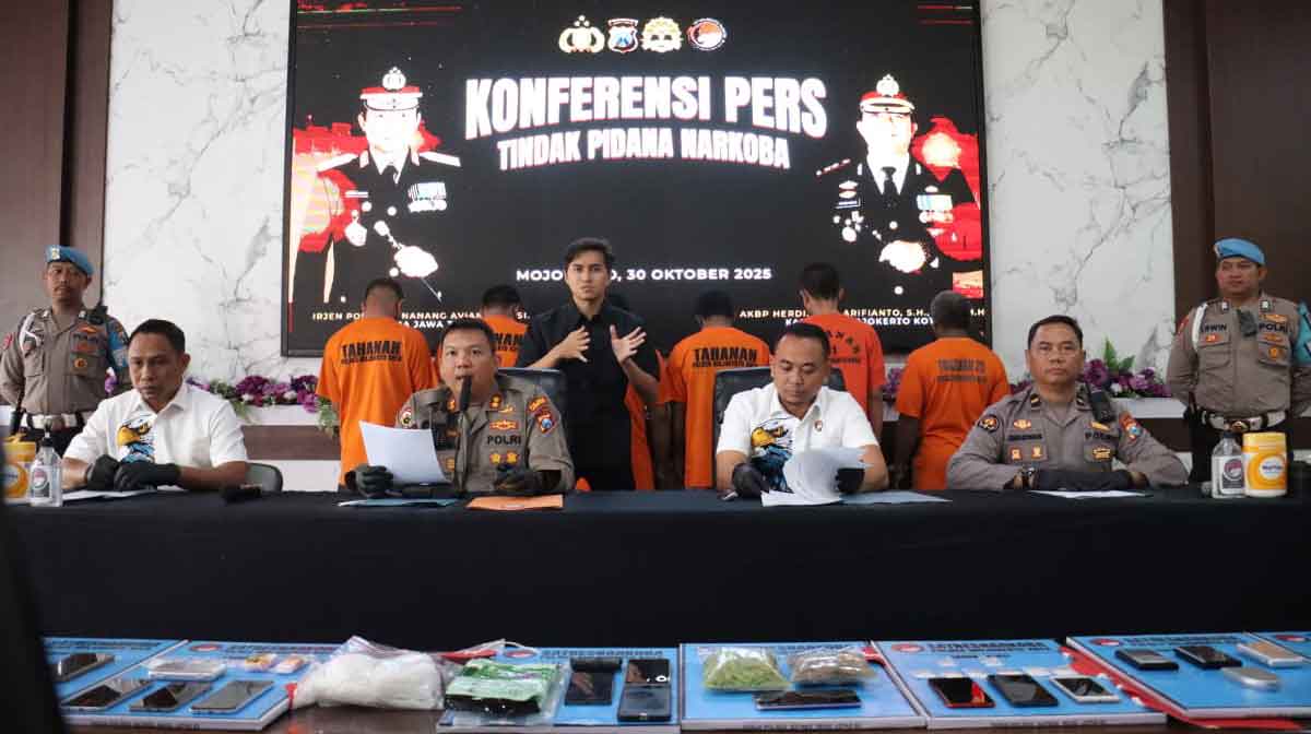 Polres Mojokerto Kota Tangkap 31 Pengedar Narkoba
