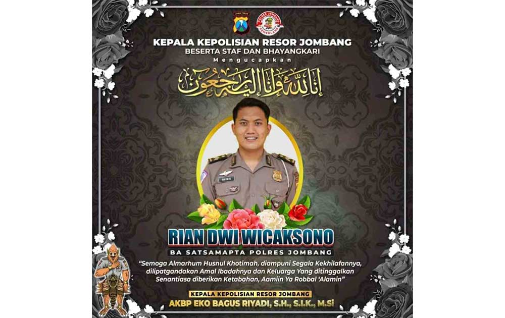 Almarhum Briptu Riyan Dwi Wicaksono. Foto: Istimewa