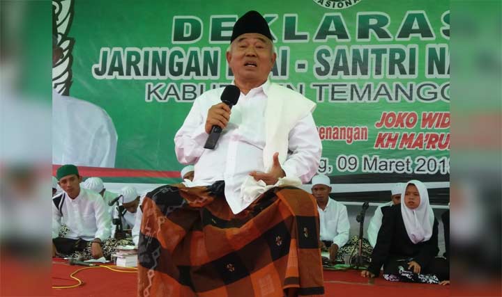 Ketua Dewan Penasehat JKSN Prof Dr KH Asep Saifuddin Chalim saat menjadi pembicara dalam deklarasi JKSN Temanggung, Jawa Tengah.