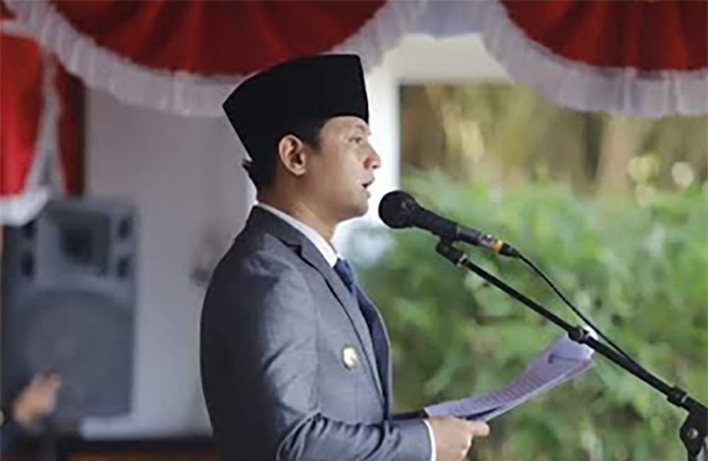 Bupati Arifin saat peringatan Harlah Pancasila di Pendopo Trenggalek.