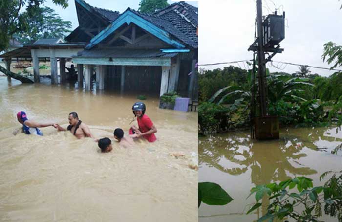 Kondisi banjir di salah satu dusun.