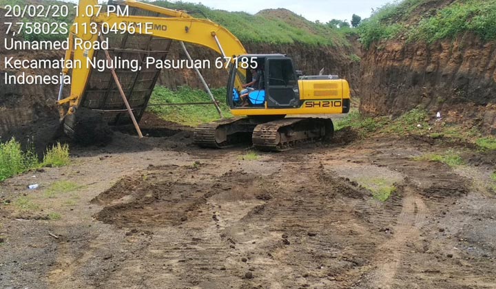 Lokasi penambangan yang diduga sudah keluar dari titik koordinat.