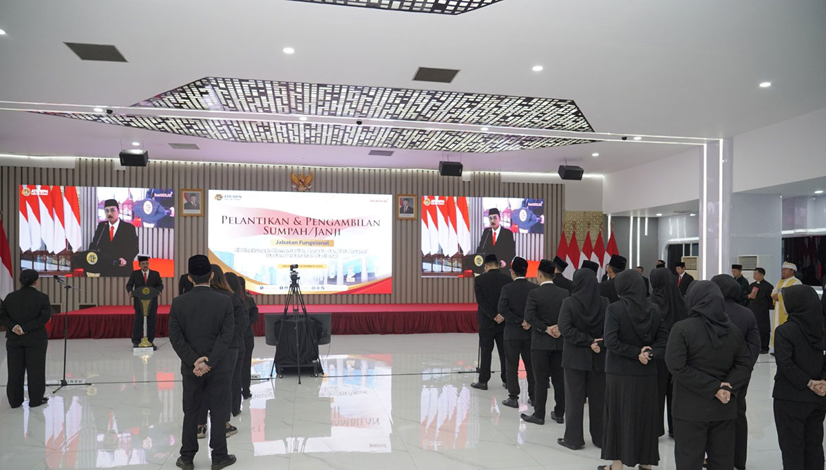 Pelantikan 17 pejabat fungsional di jajaran Kementerian ATR/BPN.