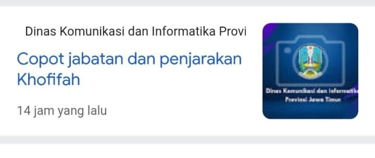 Website Diskominfo Jatim Diretas, Muncul Tulisan 