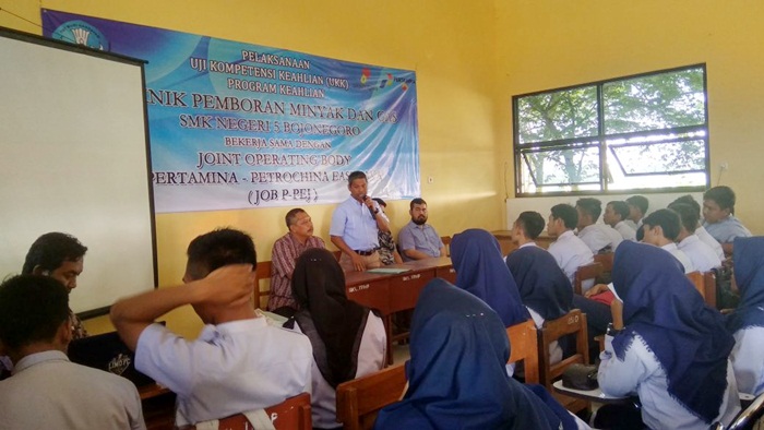 JOB P-PEJ Bantu SMK Migas Bojonegoro Gelar UKK