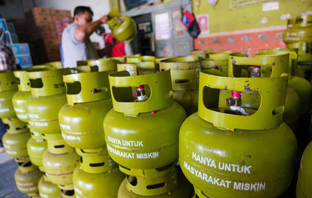 Ilustrasi stok LPG bersubsidi.