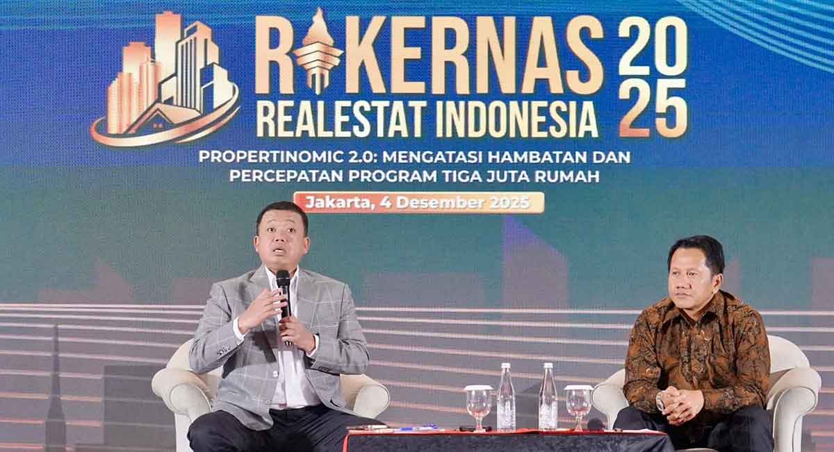 Menteri ATR/BPN saat menghadiri Rakernas REI 2025.
