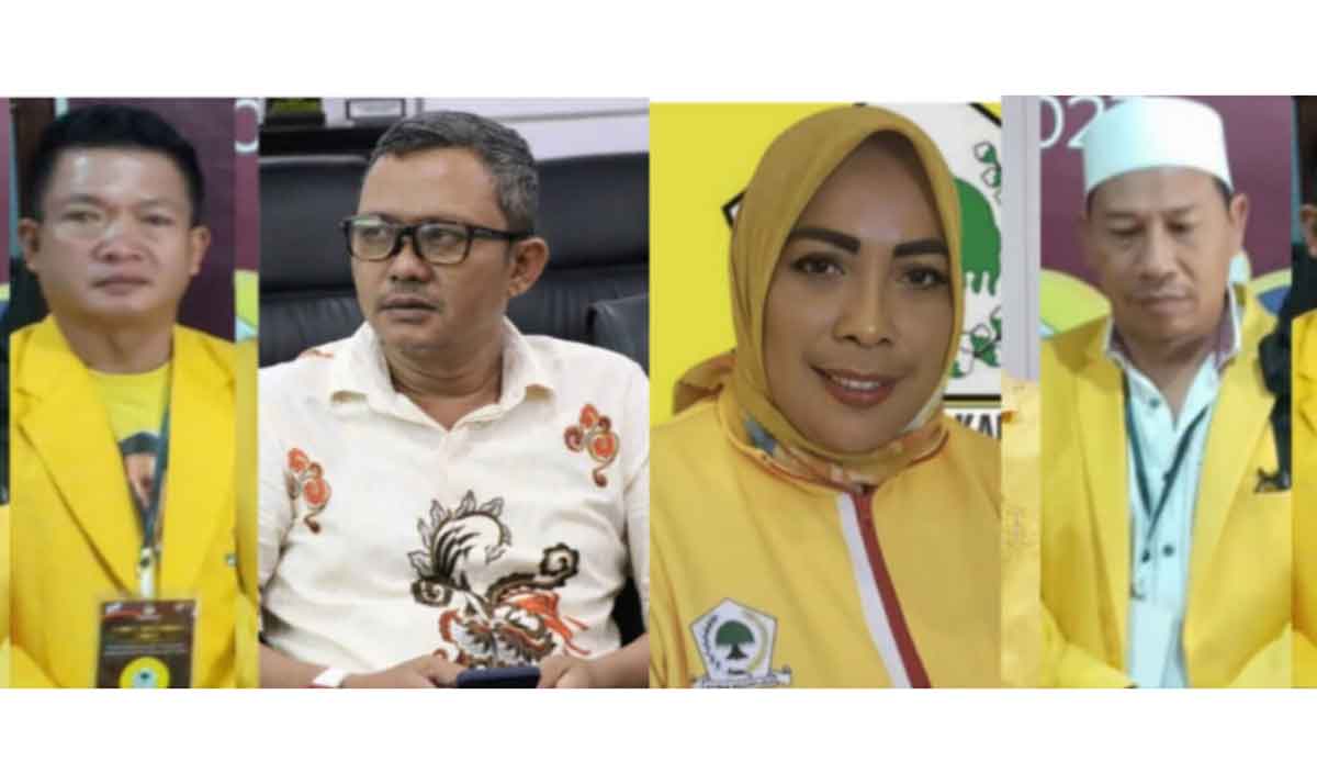 Kolase foto bakal calon Ketua DPD Golkar Gresik periode 2025-2030.
