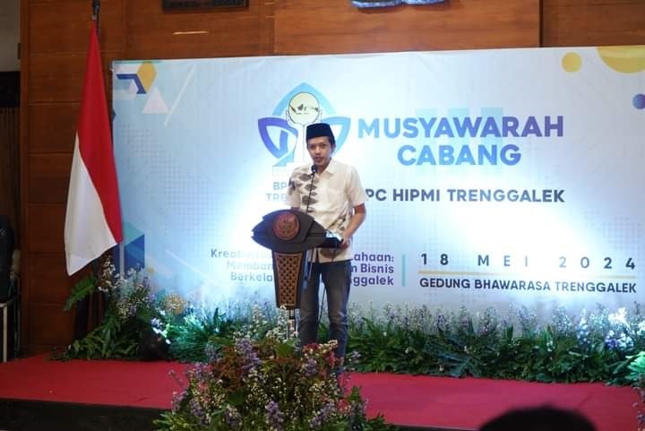 Wakil Bupati Trenggalek, Syah Muhammad Natanegara, saat memberi sambutan.