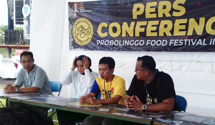 Konferensi pers jelang Event Probolinggo Food Festival.