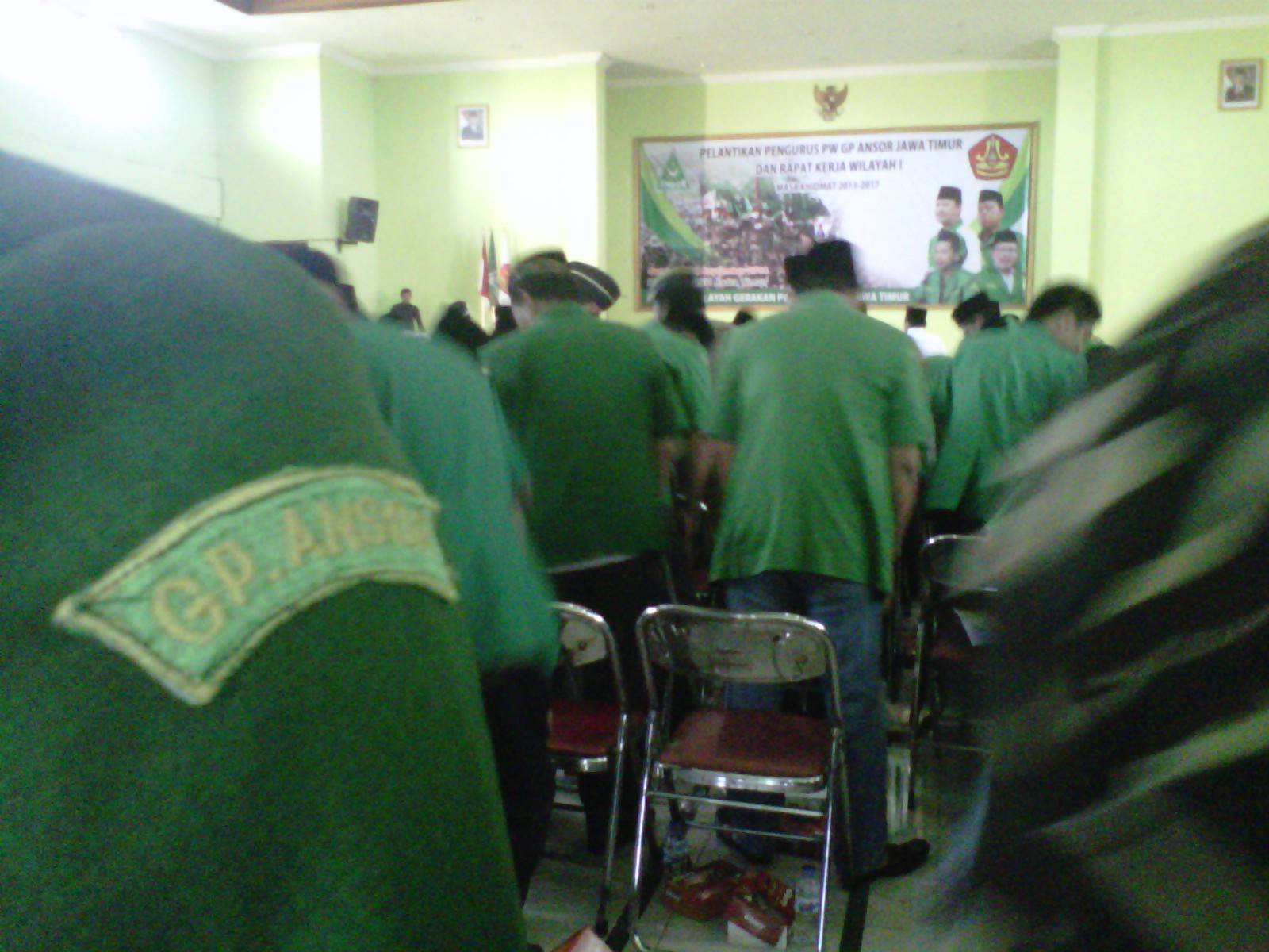 Pelantikan PW GP Ansor di kantor PWNU Jatim, Minggu (14/9/2014). foto: nur faishal/Bangsa Online