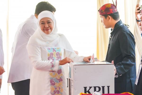Quick Count:  Khofifah-Emil 59,22% Berpotensi 60%, Risma-Gus Hans 31,97%, LUMAN 8,81%