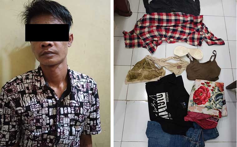 Tersangka dan barang bukti yang diamankan polisi.