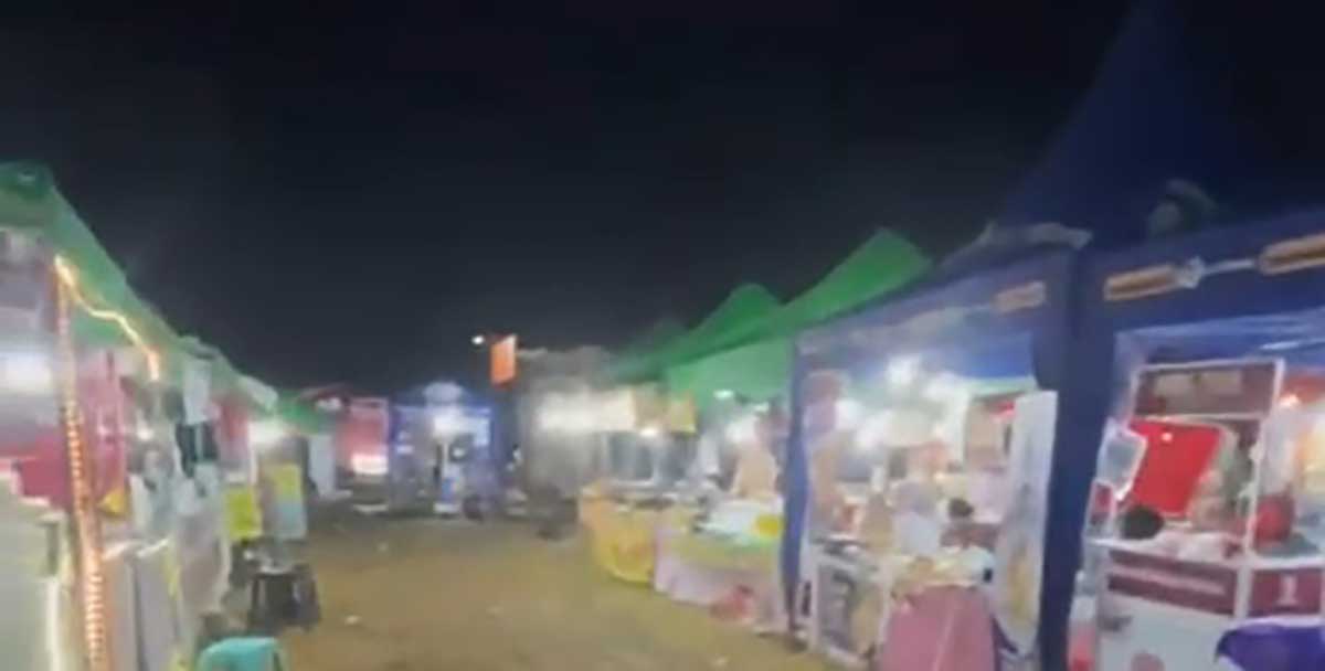 Tangkapan layar kondisi UMKM saat konser Valen di Bangkalan. 