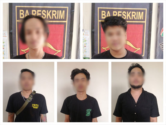 Lima Pelaku Pengeroyokan Klampis Ngasem di RJ