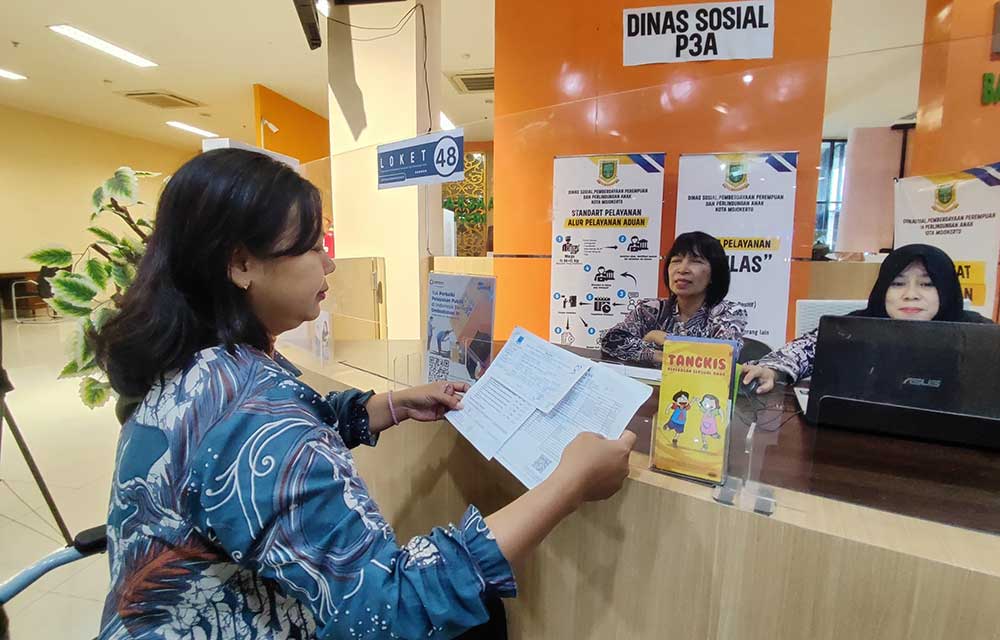Loket layanan Dinsos PPPA Kota Mojokerto Buka di MPP Gajah Mada.
