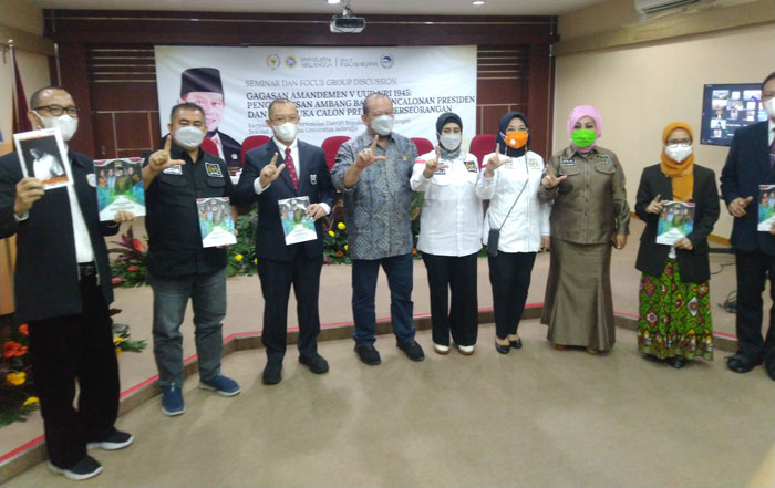 Ketua DPD RI AA LaNyalla Mahmud Mattalitti menjadi Keynote Speaker pada seminar dan focus group discussion (FGD) di Unair.