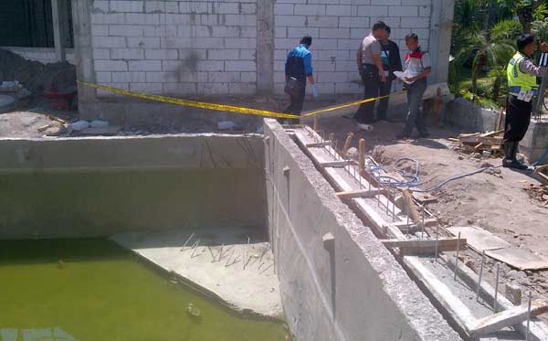 Kolam tempat di mana bayi ditemukan. (rusmiyanto/BANGSAONLINE)