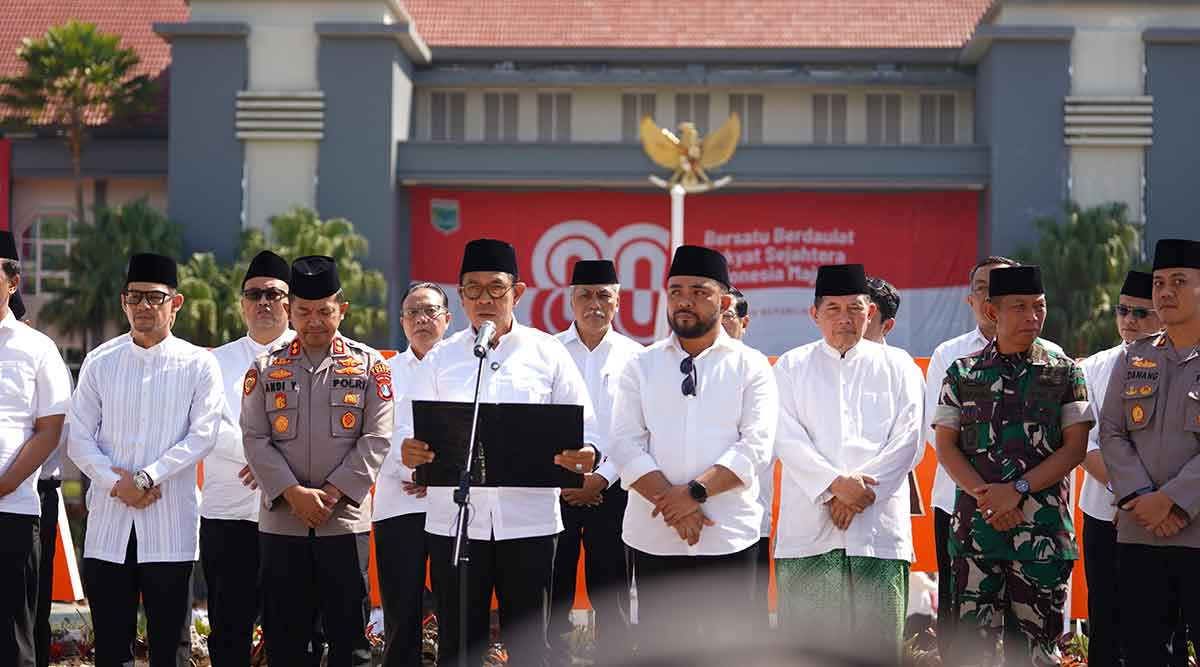 Pembacaan deklarasi damai di Kota Batu.