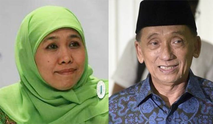 Kolase Gubernur Jatim Khofifah dan Eks Bupati Bangkalan Fuad Amin Imron.
