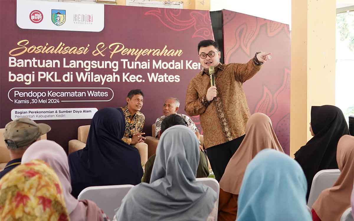 Bupati Kediri, Hanindhito Himawan Pramana, saat memberi sambutan. Foto: Ist