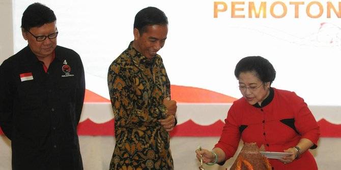 Megawati Soekarnoputri merayakan ultah, waktunya bersamaan dengan Bambang Widjojanto ditangkap Bareskrim. foto: merdeka.com