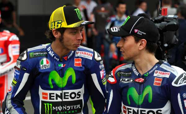 Valentino Rossi dan Jorge Lorenzo