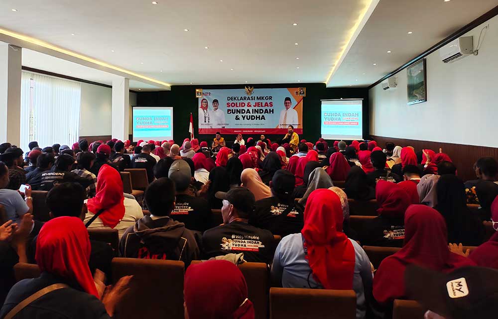 Deklarasi dukungan dari MKGR untuk paslon Indah-Yudha. Foto: Ist.
