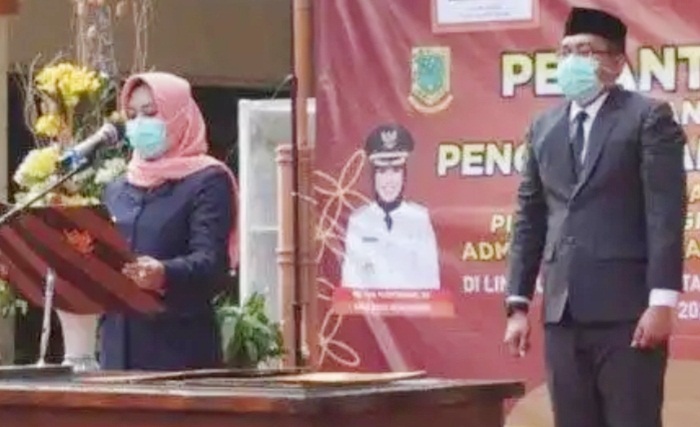 Wali Kota Mojokerto saat memberikan sambutan.