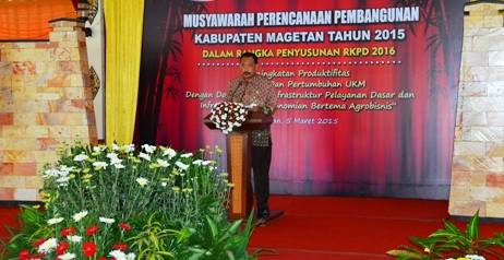Sumarjoko, Kepala Bappeda Kab Magetan yang juga ketua panitia penyelenggara Musrenbang 2015. foto: Nanang/BangsaOnline.com