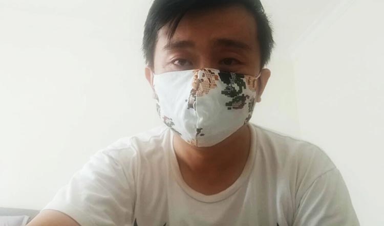 Stefanus Gunawan, menantu pasien PDP Covid-19 yang meninggal.