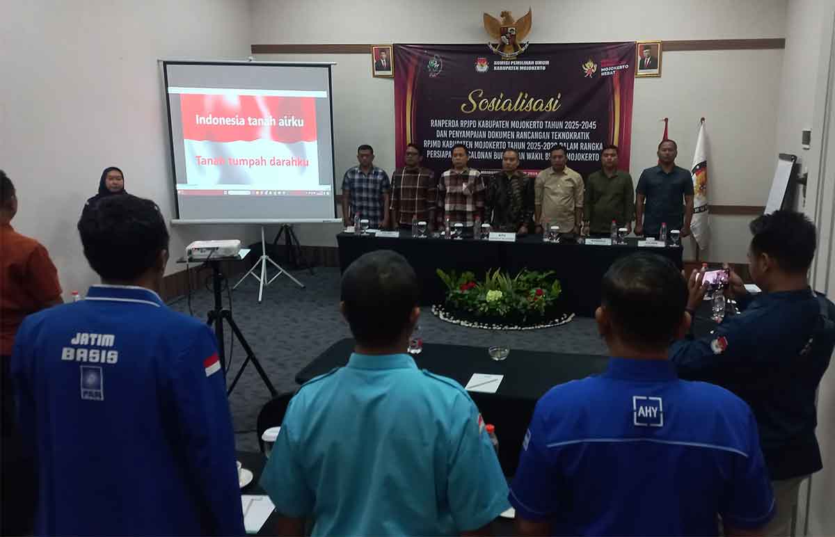 Sosialisasi yang digelar KPU Kabupaten Mojokerto.