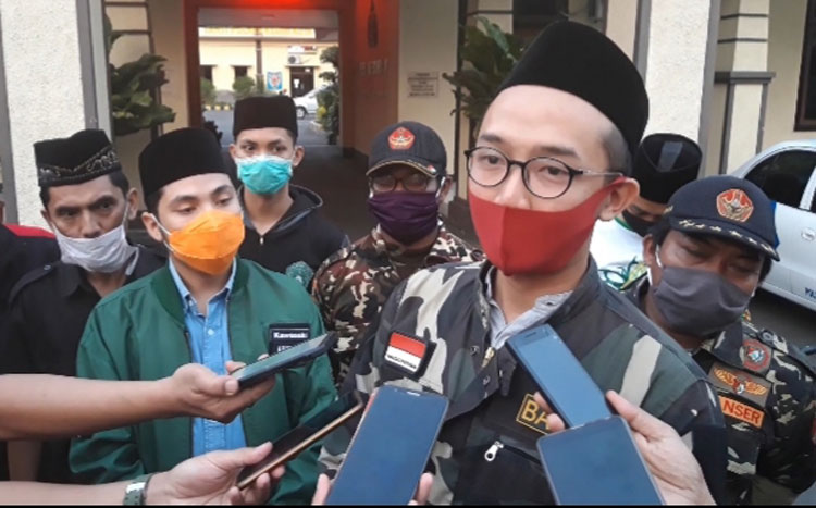 Bagus Wibowo, S.H., Ketua LBH Ansor Kota Kediri saat memberikan keterangan.
