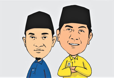 Indrata Nur Bayu Aji - Gagarin (Demokrat 14, Golkar 9, Hanura 3, Nasdem 2, PKS 2, PPP 2, Gerindra 2 = 34 Kursi)