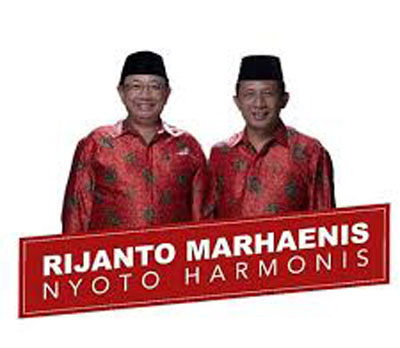 1. Rijanto – Marhaenis (PDIP 19, Demokrat 2, Nasdem 2 = 23 Kursi)