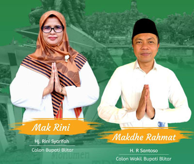 2. Mak Rini - Rahmat Santoso (PKB 9, PAN 7 = 16 Kursi)